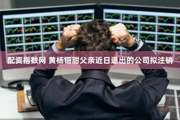 配资指数网 黄杨钿甜父亲近日退出的公司拟注销